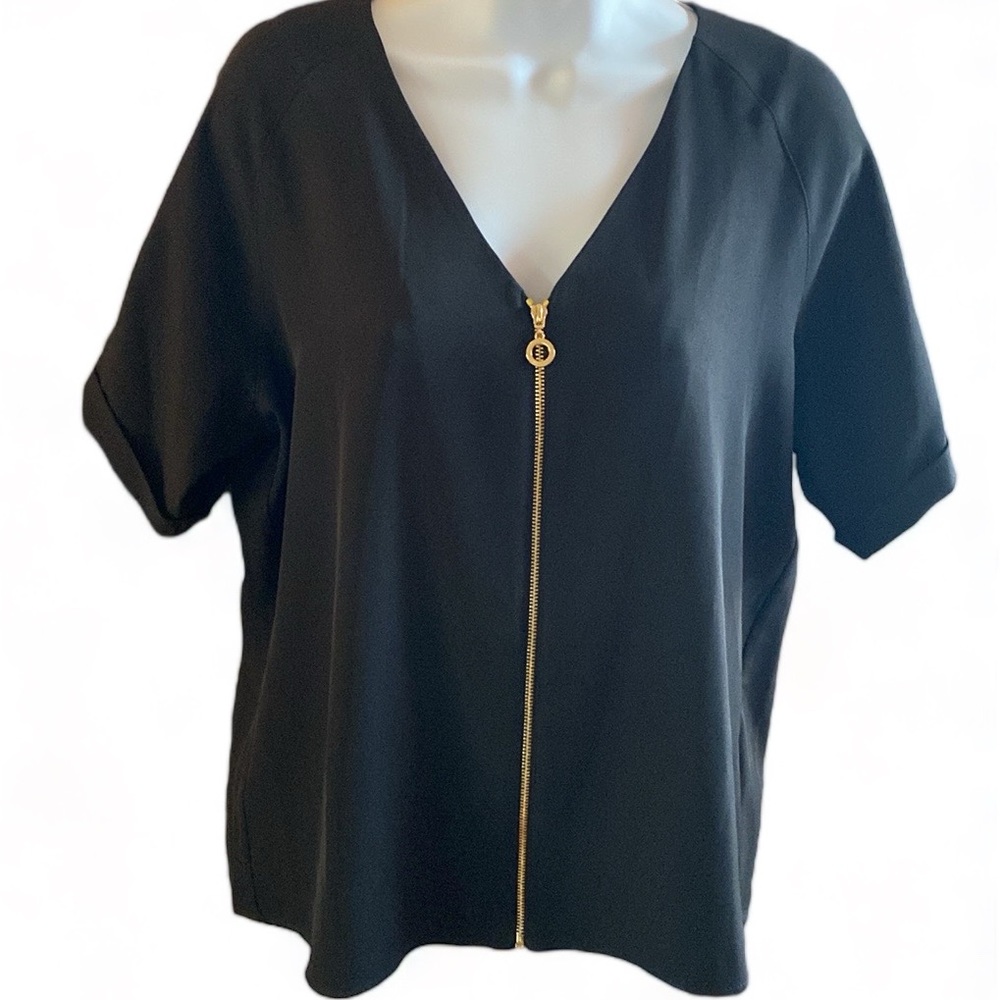Calvin Klein Gold Zipper Top